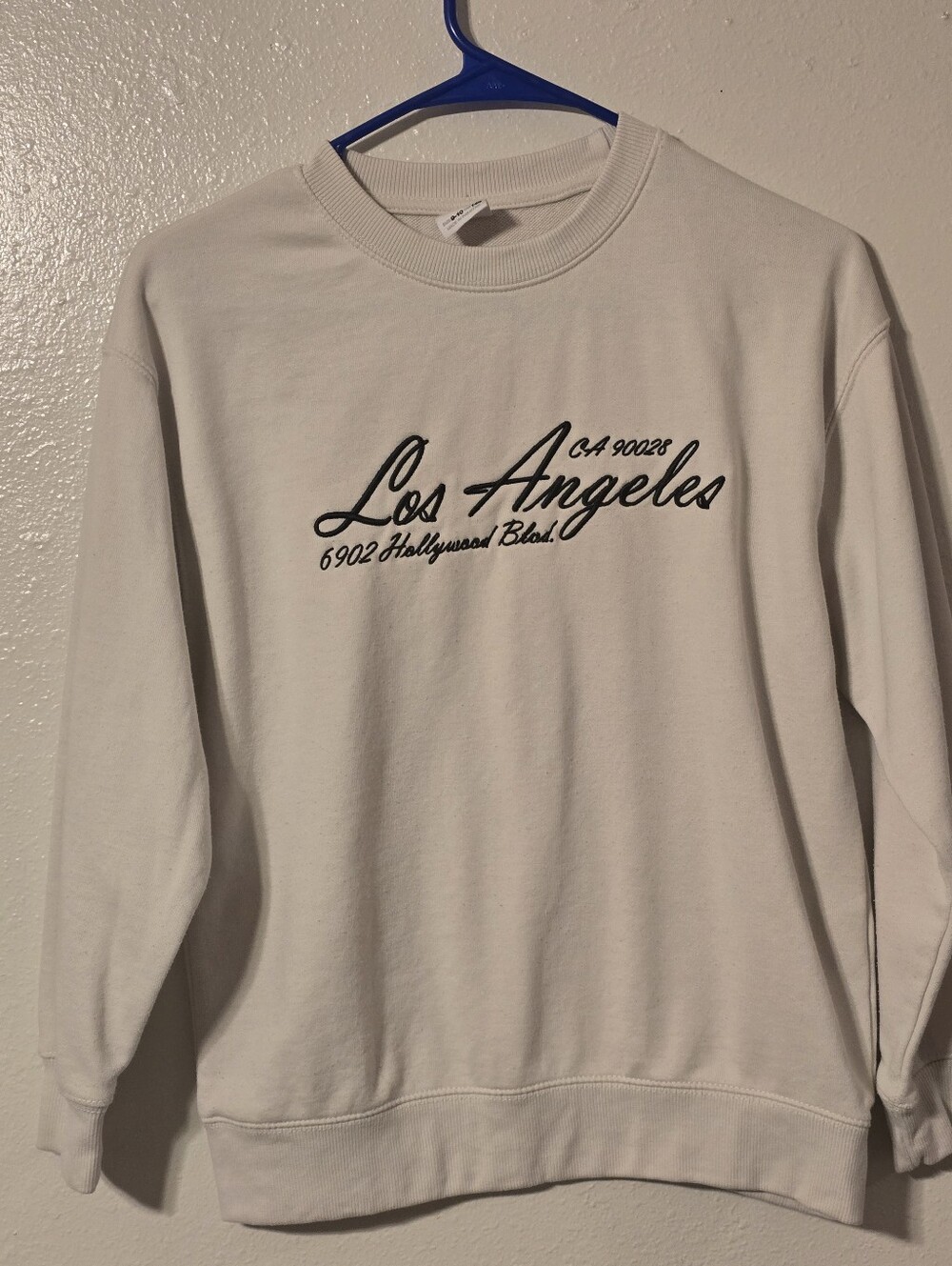 Zara Kids Los Angeles Script Crewneck Sweatshirt Cream Size 9-10